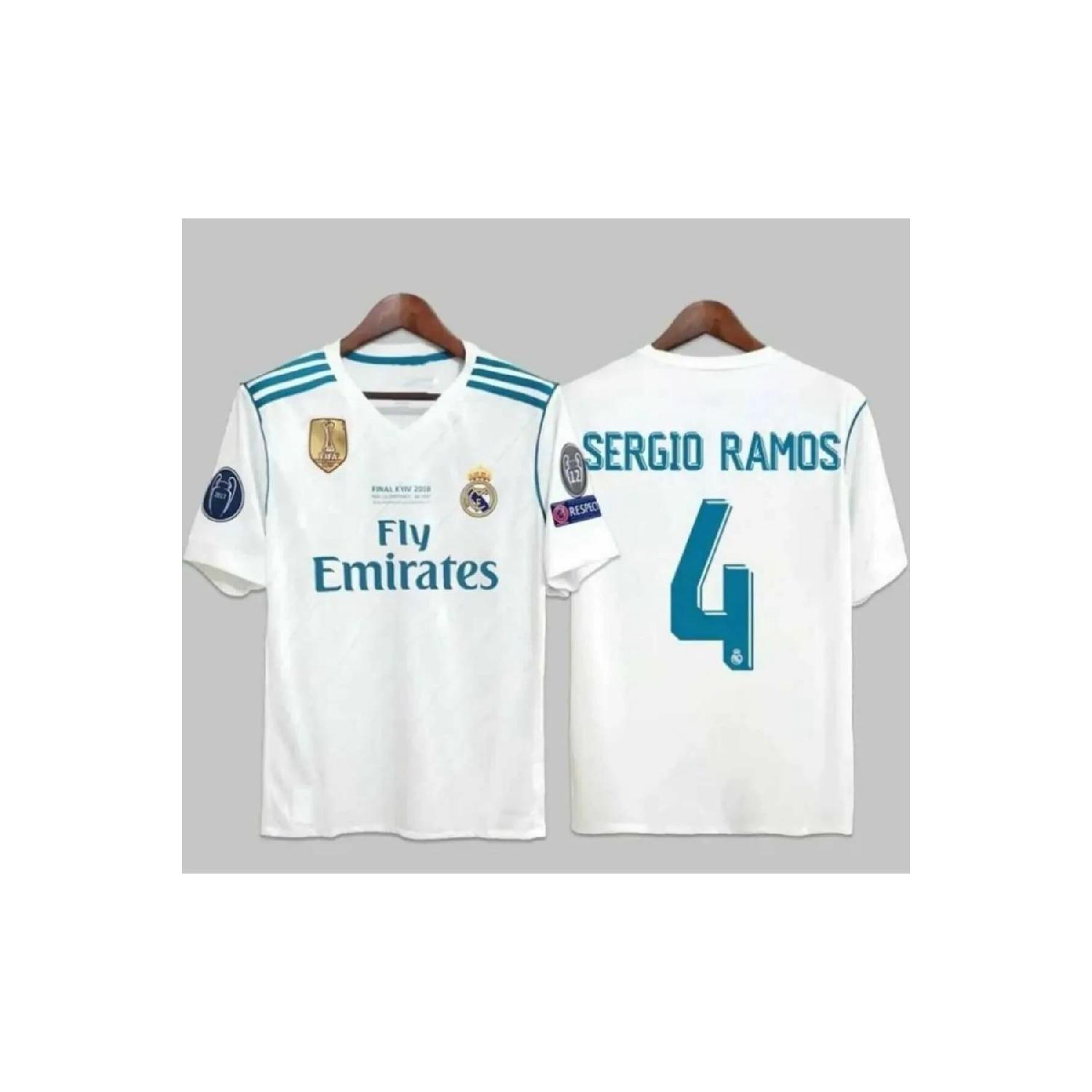 

Футбольная майка для взрослых Sergio Ramos 2017/18, размер 04 S белый