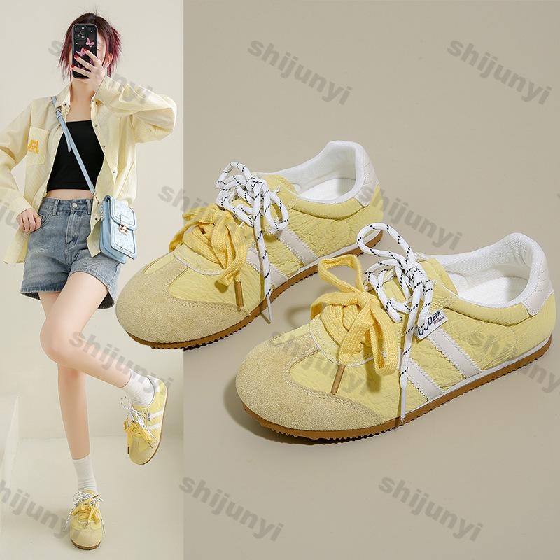 Fashion Women Shoes 2025 Spring Autumn New Fashion Breathable Non Slip Women Sneakers Comfortable Lightweight Lace-up Sewing Casual Shoe