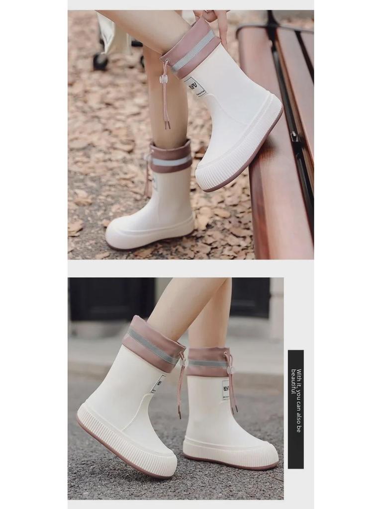 Women's 2024 Fashionable Waterproof Rain Boots – Non-Slip, Comfortable & Durable for Camping