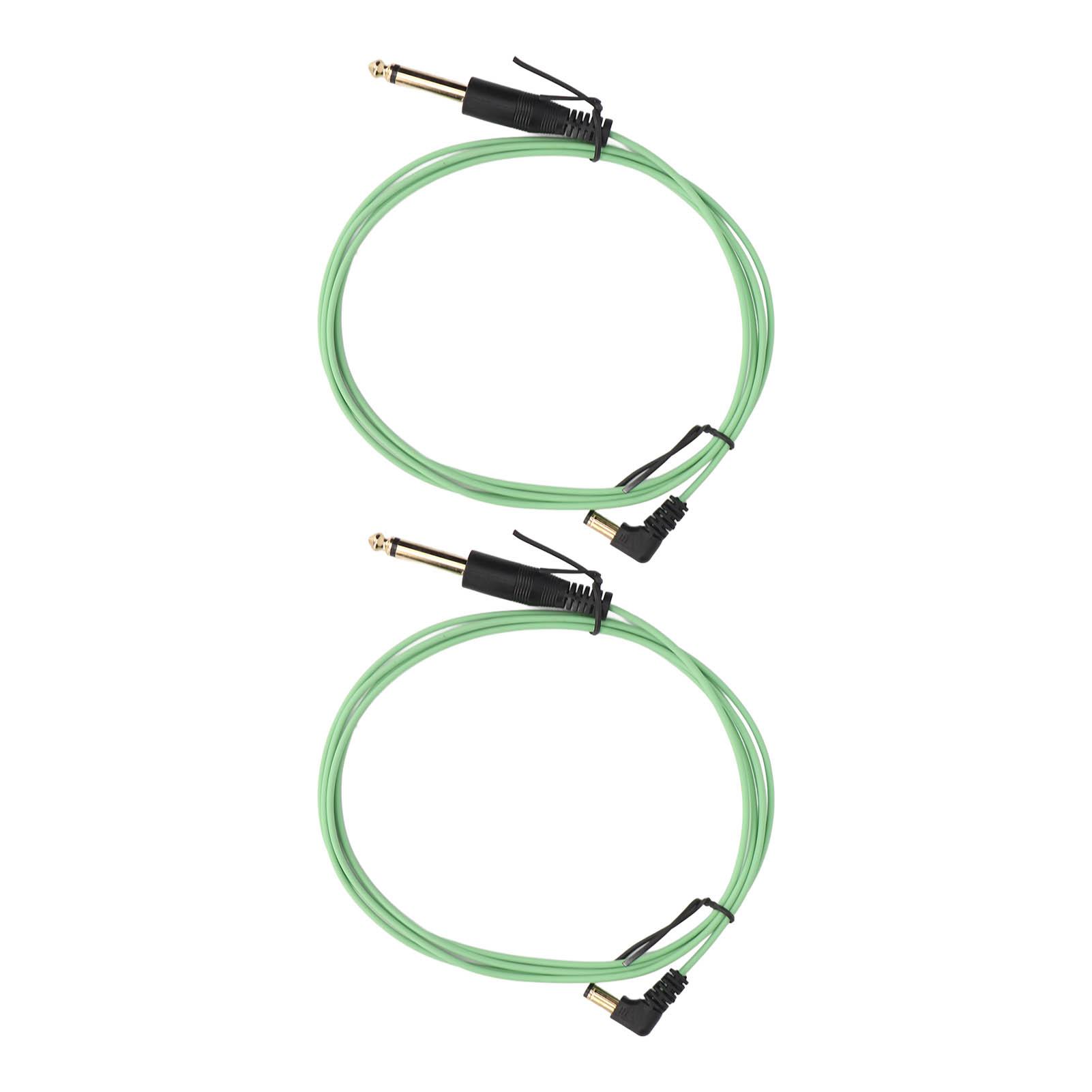 

2 шт. Тату клип-корд с интерфейсом DC, изогнутая головка, стабильная передача, длина 1,8 м, диаметр 2,2 мм, тату зелёный