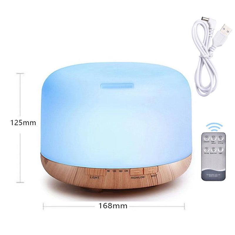 500ML Ultrasonic Air Humidifier & Aroma Diffuser - Muji Style, USB, Large Capacity