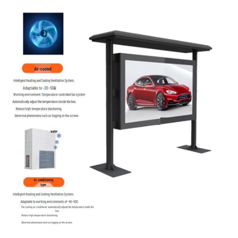 86-inch Outdoor Waterproof Digital Signage Display with Canopy (CN version)