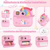 Instant Camera Children, 1080P HD Children's Camera with 32GB Card, 48MP Selfie Children's Camera, Children's Toy, Unicorn Gifts from 3-12 Years