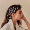 Set de 3 pinces à cheveux simples style européen américain incrustées de strass, accessoires de cheveux décoratifs élégants pour tempérament à la mode