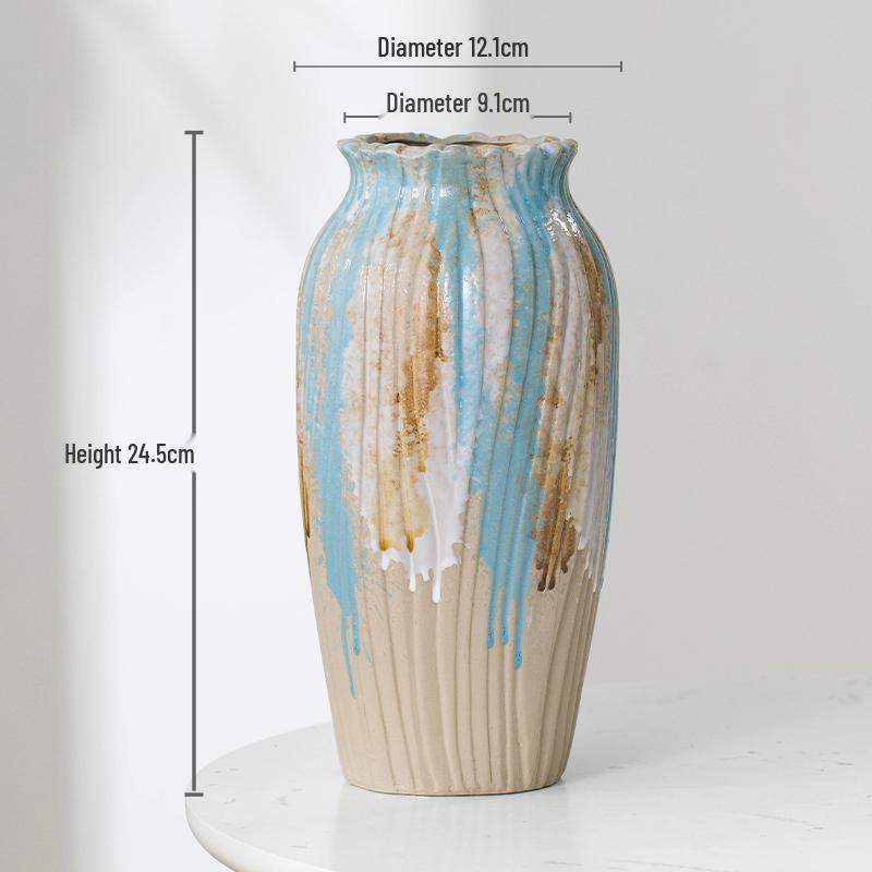 Nordic Minimalist Ceramic Vase for Dried Flowers and Hydroponics