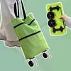 Foldable Shopping Bag with Wheels Large Capacity Waterproof Foldable Design Multipurpose Grocery Shopping Cart