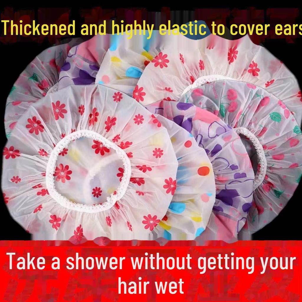 Waterproof Disposable Shower and Bath Cap for Women - Thickened, Enlarged, and Anti-Smoke Design