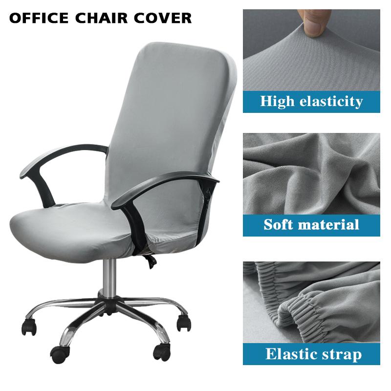 1Set Solid Color Elastic Chair Cover Thickened Internet Cafe Cinema Armchair Case Office Staff Computer Swivel Seat Cover Removable
