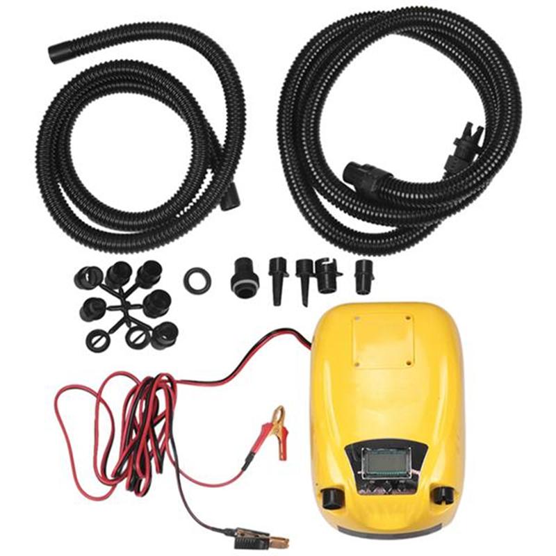 12V High Pressure Electric Air Pump For Inflatable Fishing Boat GP80D LCD Display Portable Intelligent Mode