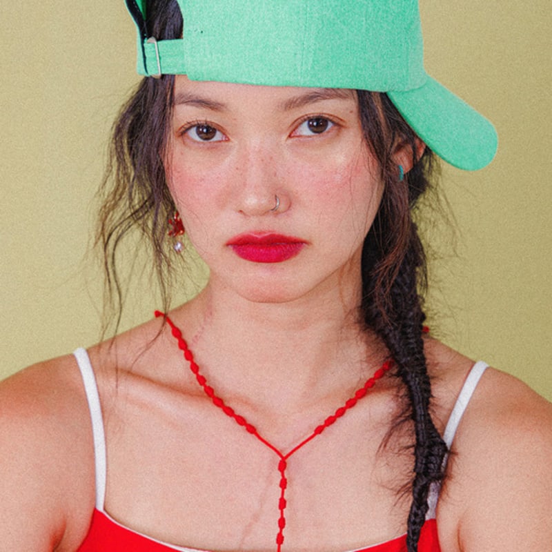 

PSUCHE WASHED LOGO BALL CAP_ MINT GREEN F