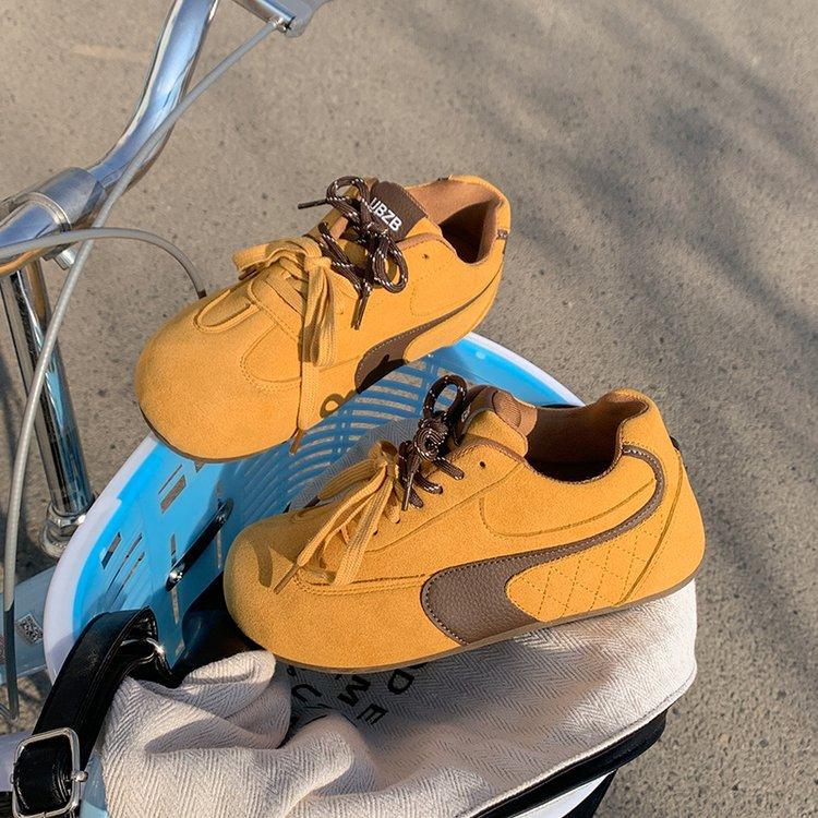 

Soft leather version~ Dexun shoes women s 2025 spring new casual shoes Korean version fashionable versatile flat-bottomed Forrest Gump women s sho 35