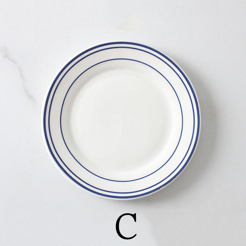 

8-дюймовые керамические плоские тарелки, бытовые тарелки для завтрака, десерта, салата, стейка, обеденная тарелка, сервировочные блюда для кофейни