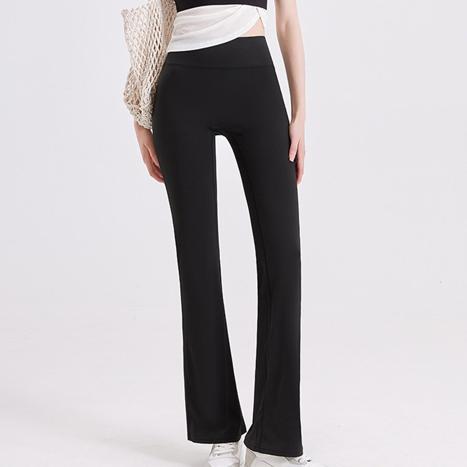 

Women s Yoga Pants With Pockets High-Waisted Activewear And Casual Pants L чёрный