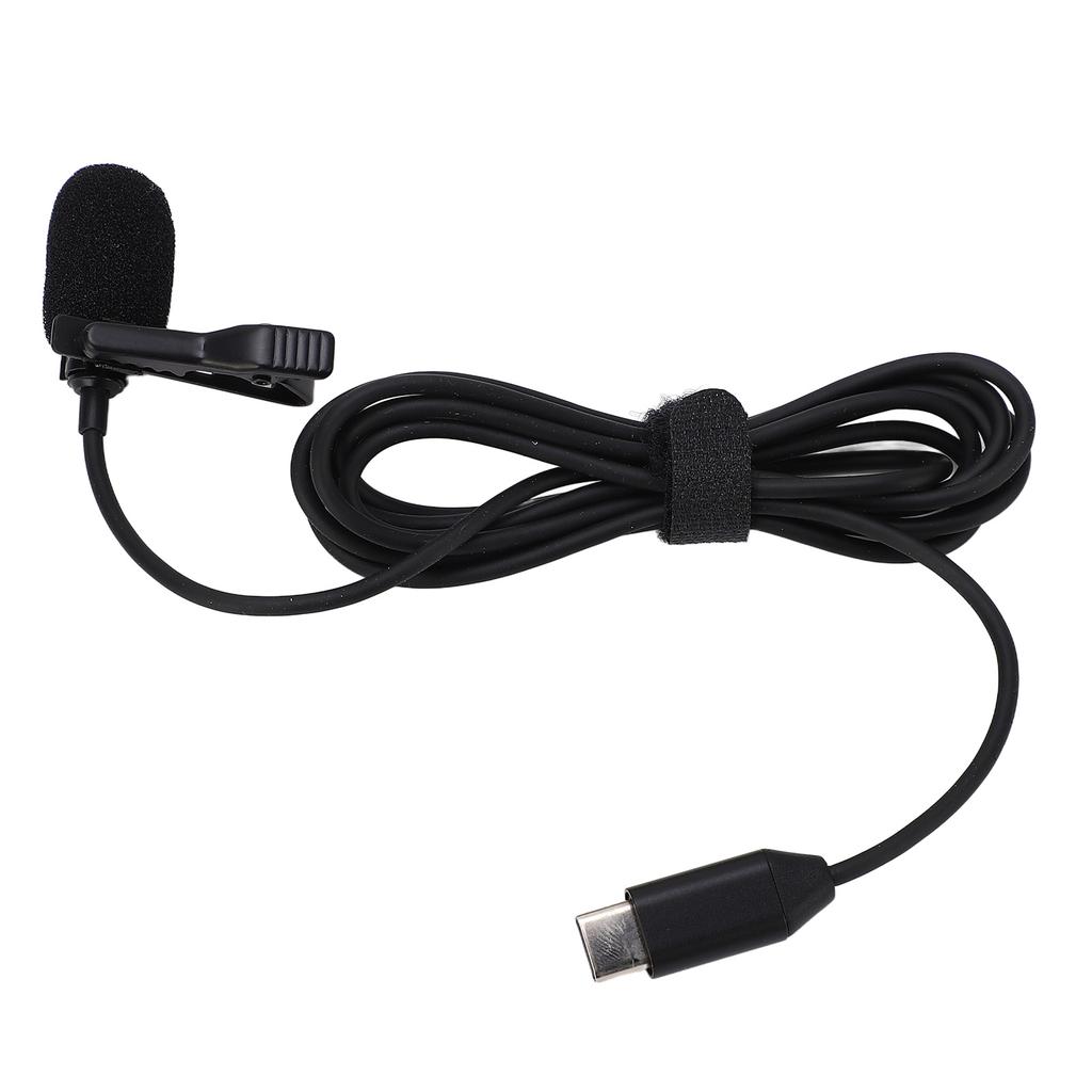 Lavalier Lapel Microphone Type C Omnidirectional Condenser Clip On Lapel Mic for Insta360 ONE RS