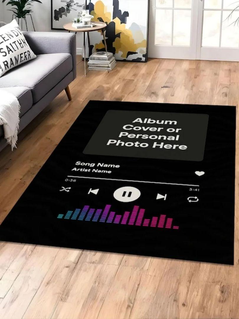 

Custom Song Display Rug with Album Art Song Title&Artist Name – Personalized Spotify Style Carpet Perfect Gift for Music Lovers 40x60cm