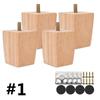 4Pcs Solid Wood Furniture Legs 6/15/10cm Wooden Sofa Legs Couch Bed Cabinet Table Chair Replacement Feet Square Foot Accessories