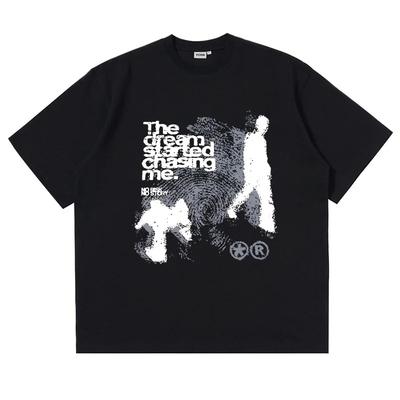 Tricou Bărbați Bumbac Mânecă Scurtă Imprimeu Umbră Y2k Topuri Tricouri Streetwear Harajuku Vintage Amuzant Haine Estetice Coreene Topuri Cool