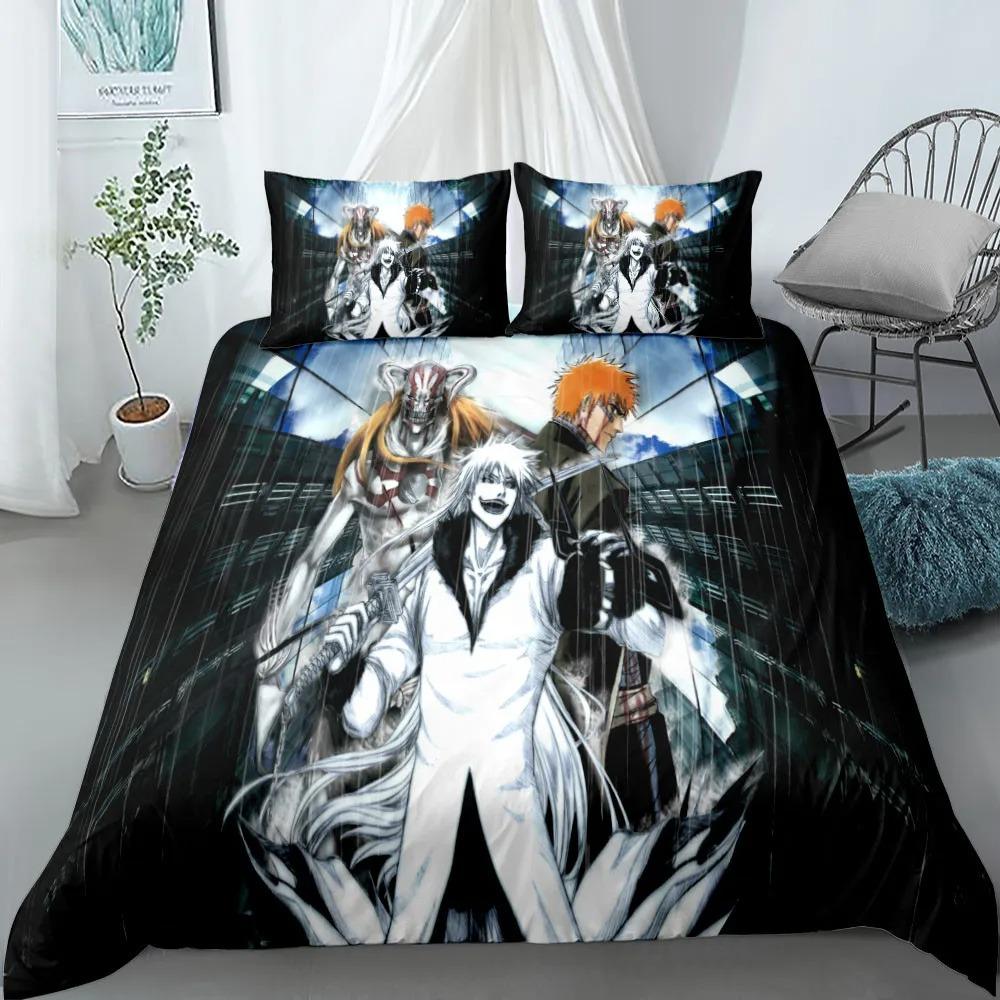 Anime bleach Children Bedding Set King Queen Double Full Twin Single Size Bed Linen Set