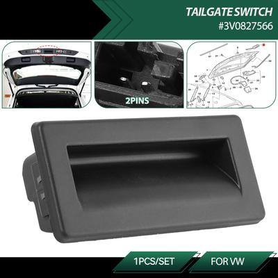 Rear Trunk Lock Release Handle Switch For Skoda Superb Yeti Octavia A4 Seat VW Caddy Tiguan 3V0827566 3VD827566 3V0 827 566