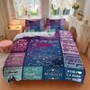 3PCs Sister Quotes Design Cover Set, Breathable Fabric, Machine Washable (1 Duvet Cover + 2 Pillowcases) (Without Quilt) Yy250911179