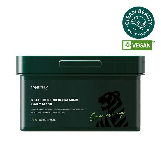 Madagascar Centella asiatica/Moisture Soothing Freemay Real Biome Cica Calming Daily Mask 30 sheets