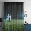 Soccer Team Ball On Field Shadows At Night Tulle Curtains For Living Room Sheer Curtain Bedroom Veil Organza Decorative Drapes
