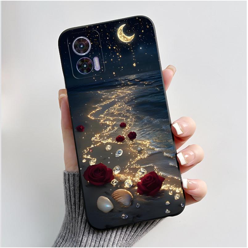 For Motorola Edge 30 Neo Case Cute Love Rabbit Slim TPU Soft Black Cover For Moto Edge 30 Lite Fundas Edge30 Fusion Ultra Bumper