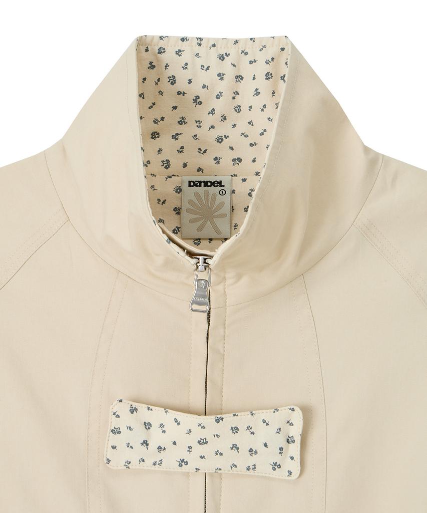 Dandel Dd Floral Lining Tab Jacket (Cream)
