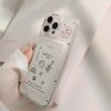 Korean Cute Cat Card Holder Phone Case For iPhone 16 15 14 13 12 11 Pro Max X XR 7 8 Plus SE Wallet Shockproof Soft Cover Funda
