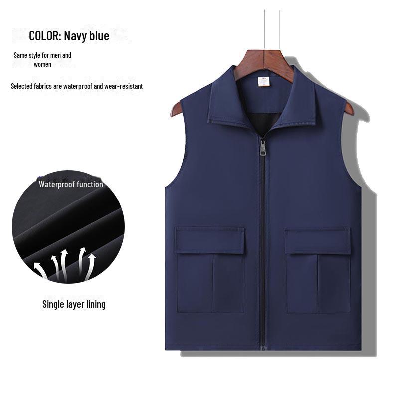 Premium Double-Layer Promotional Vest with Custom Logo for Supermarket Staff