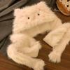 Cute Cat Ear Protection Cap Thickened Warm Winter Warm Cap New Cartoon Hat Scarf  Winter