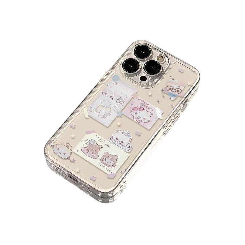 Przezroczyste miękkie etui na telefon Sleeping Bear dla Apple 17 Pro Max/15 Pro/11/7/8
