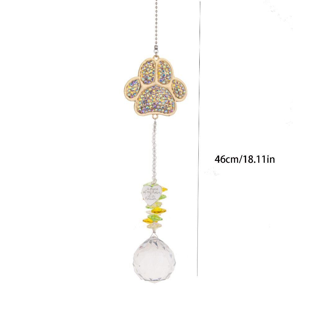 Creative Wind Chimes Hanging Light Collection Pendant Crafts Paw Print Sun Catcher  Balcony