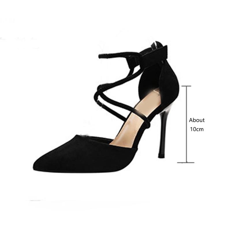 Fashion Women Pumps 2025 New Spring Summer Thin High Heels Ladies Elegant Casual Dress Shoes Black Suede Pointed Toe Fashion Heels Women