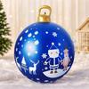 24 Inch PVC Giant Inflatable Christmas Balls Light Up PVC Inflatable Christmas Ball with Light Remote Christmas Decorations Ball