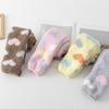 Heart Coral Fleece Stockings Thicken Warm Long Tube Socks Creative Floor Plush Stockings  Autumn