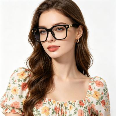 Herren Damen Mode Neu Retro Vollrand Optische Brille Neutral Personalisiert Großrahmen HD Blaulichtfilter Optische Brille