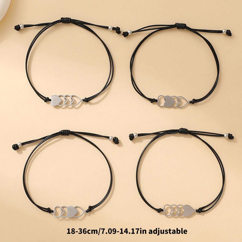 1 Set Handgefertigte Geflochtene Armbänder Seilarmbänder Baumwollfaden Verstellbarer Handgelenkschmuck Geeignet für Verschiedene Anlässe