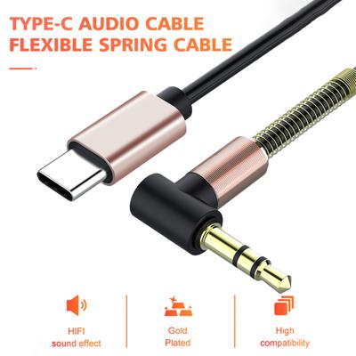 Audio Extension Cable Type-C To 3.5mm Audio Aux Cable For Huawei Car Headphone Speaker Wire Line 3.5 Jack Aux USB C Adapter Cord