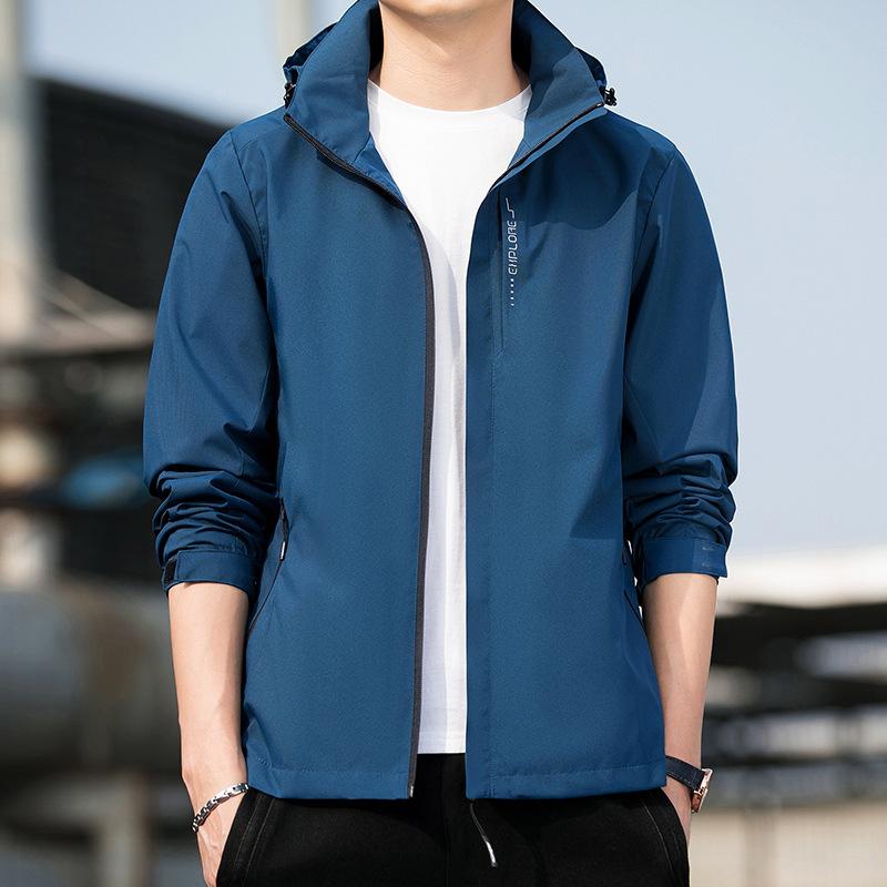 

Outdoor Jacket Men s and Women s Spring and Autumn New Couple Removable Hooded Casual Windproof Jacket Sports Trench Coat 5XL
