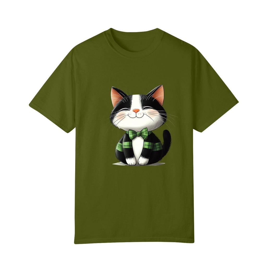 Women's Fashion Printed Round Neck Short Sleeve T-Shirt Pullover Top