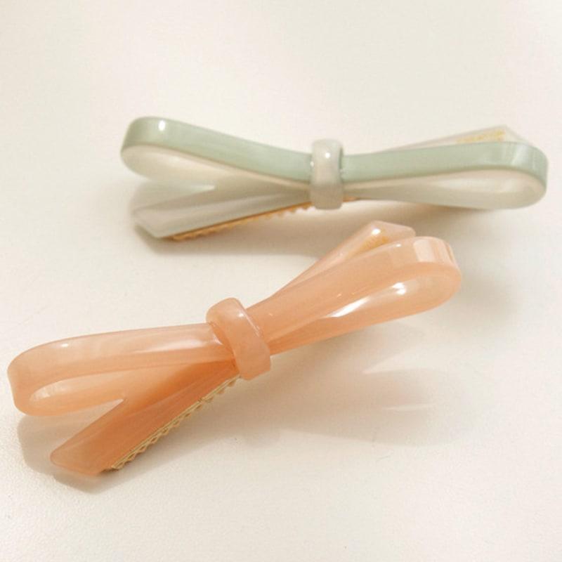 J.Lauren French Pastel Ribbon Side Hair Pin H01227