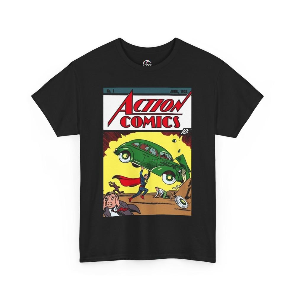 Action Comics No. 1 T-Shirt Superman Comic Book Shirt Vintage Comic Books Tee Unisex T-Shirt M