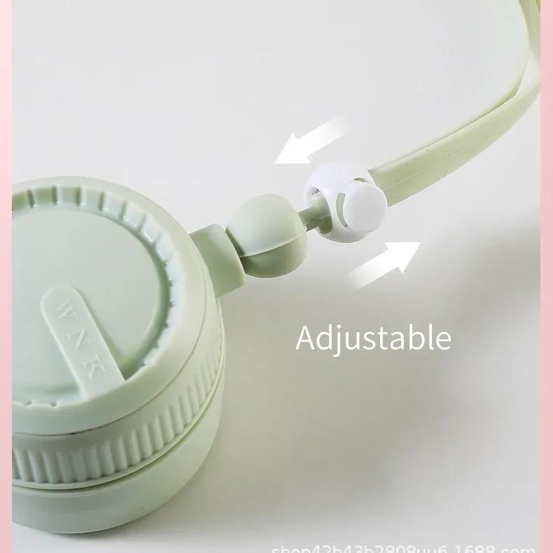 D5 Fashionable New Neck Hanging Fan Type C Rechargeable Mini Bladeless 3 Wind Modes Fan Portable Lazy Sports Outdoor Small Fan