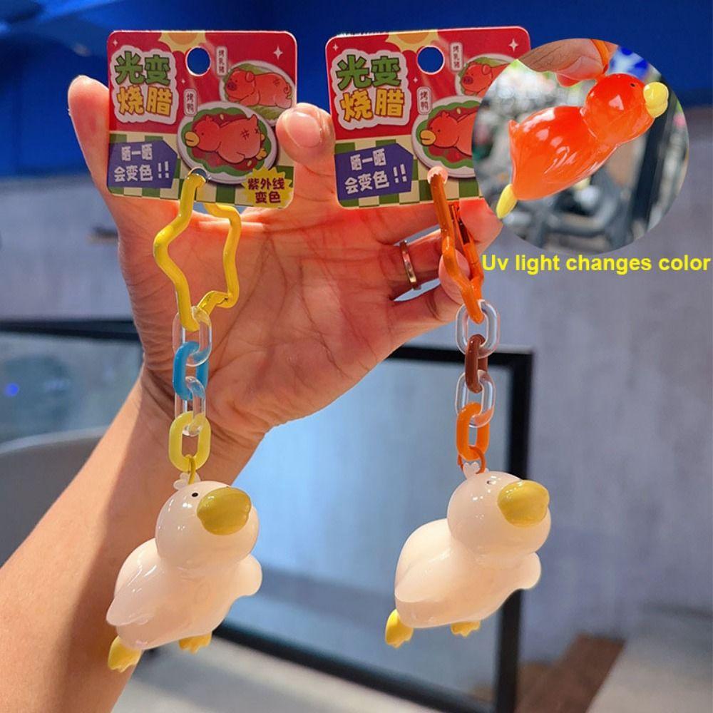 Roast Pig Car Key Pendant Uv Sensitivity Bag Hanging Decoration Backpack