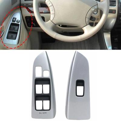 Silver Clip-on Type Front Window Lift Switch Panel Cover 74232-60440 for Toyota Land Cruiser Prado 120 LC120 2003-2009 Only for LHD Car