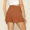 Women's Linen Wrap Shorts High Waist Tie Closure Casual Summer Skort Lightweight Breathable Fabric Comfortable Fit