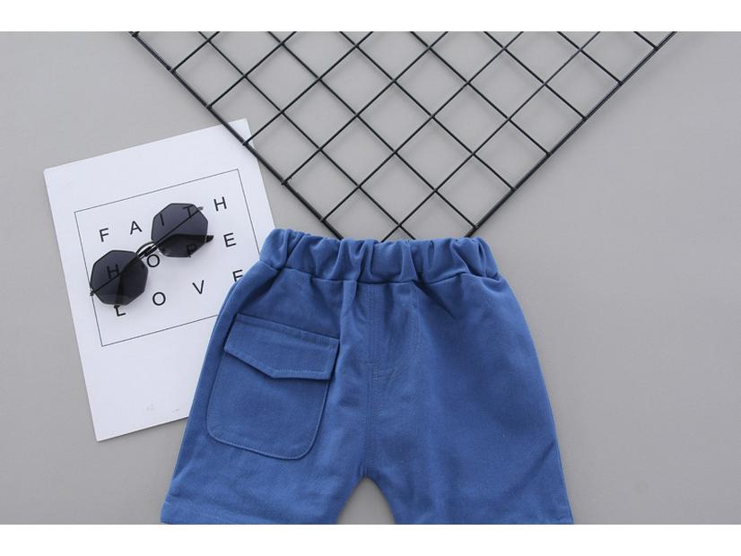 Children's Summer Cartoon Dinosaur Two-Piece Set: Short Sleeve Shirt and Shorts