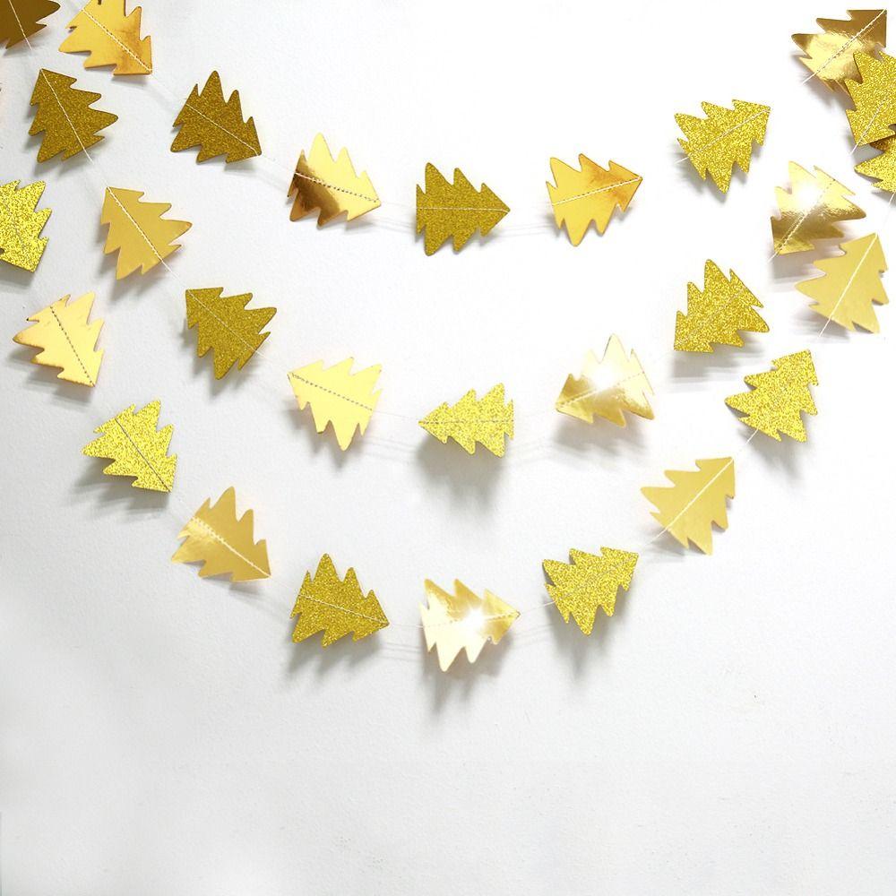 Green Christmas Tree Hanging Garland Hanging Backdrop Decor  New Year Party Decoration