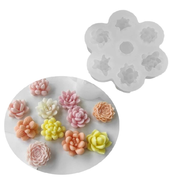 Succulent Plant Candle Silicone Mold DIYs Crystal Epoxy Resin Mould Candle Making Tool Handmade Soap Cake Chocolate Mold
